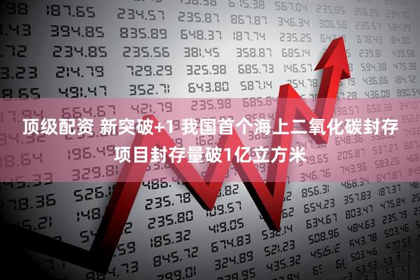 顶级配资 新突破+1 我国首个海上二氧化碳封存项目封存量破1亿立方米