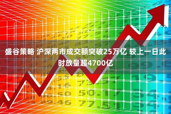 盛谷策略 沪深两市成交额突破25万亿 较上一日此时放量超4700亿